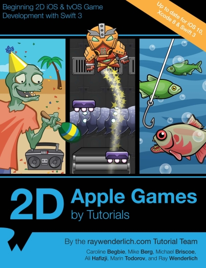 Книга на английском - 2D Apple Games by Tutorials (Up to date for iOS 10, Xcode 8 & Swift 3) - обложка книги скачать бесплатно
