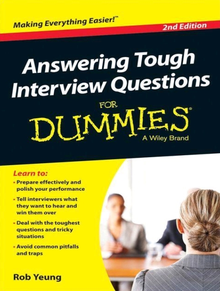 Книга на английском - Answering Tough Interview Questions For Dummies (2nd Edition) - обложка книги скачать бесплатно