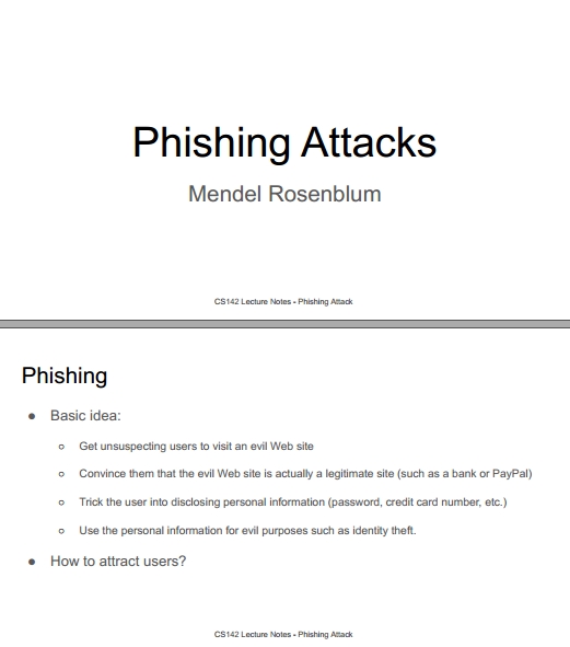 Книга на английском - Web Applications Development, Stanford Lectures: Phishing Attacks - обложка книги скачать бесплатно