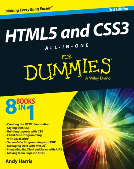 Книга на английском - HTML5 and CSS3: All-in-One for Dummies (8 Books in 1, 3rd Edition) - обложка книги скачать бесплатно