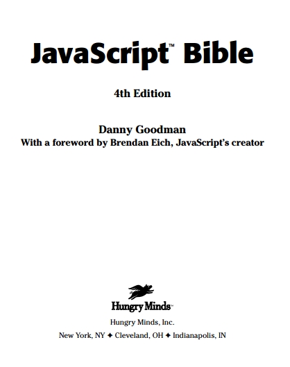 Книга на английском - JavaScript Bible (4th Edition) - обложка книги скачать бесплатно