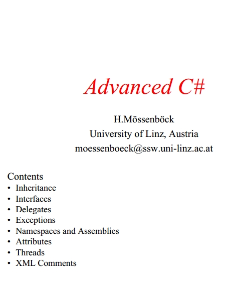 Книга на английском - Advanced C#: The New Language for Microsoft .NET - обложка книги скачать бесплатно
