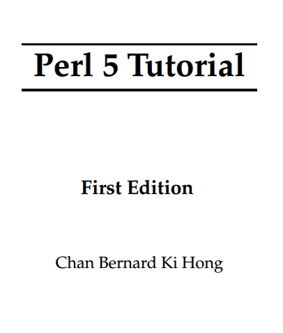 Книга на английском - Perl 5 Tutorial (First Edition) - обложка книги скачать бесплатно