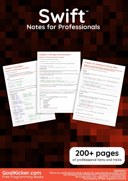 Книга на английском - Swift™ Notes for Professionals: 200+ pages of professional hints and tricks - обложка книги скачать бесплатно