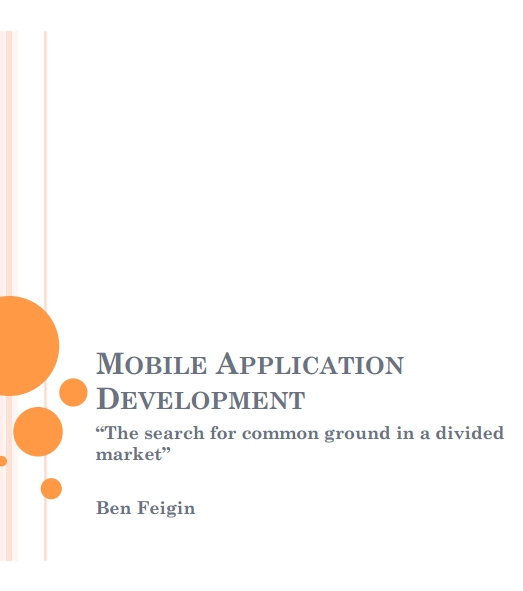 Книга на английском - Mobile Application Development: The search for common ground in a divided market - обложка книги скачать бесплатно