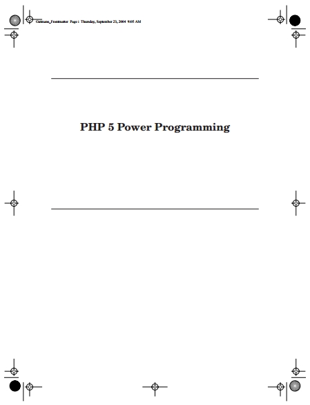 Книга на английском - PHP 5 Power Programming - обложка книги скачать бесплатно