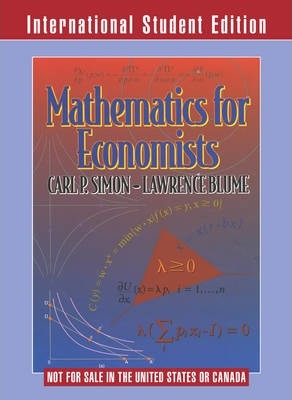 Книга на английском - Mathematics for Economists - обложка книги скачать бесплатно