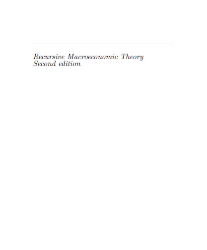 Книга на английском - Recursive Macroeconomic Theory - обложка книги скачать бесплатно