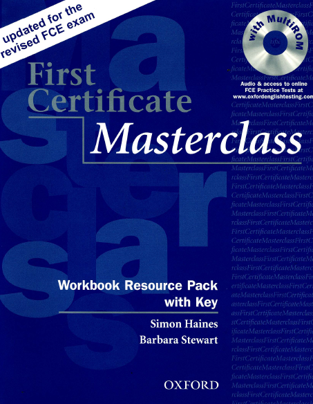Книга на английском - First Certificate Masterclass: Workbook resource pack with key (Upper-intermediate) - обложка книги скачать бесплатно