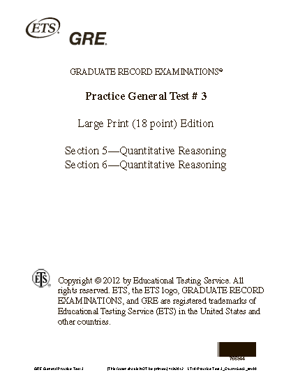 Книга на английском - GRADUATE RECORD EXAMINATIONS Practice General Test №3 - обложка книги скачать бесплатно