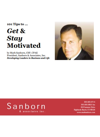 Книга на английском - 101 Tips to Get and Stay Motivated by Mark Sanborn - 101 совет о том, как оставаться мотивированным - обложка книги скачать бесплатно