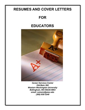 Книга на английском - Resumes and Cover Letters for Educators by Western Washington University - обложка книги скачать бесплатно