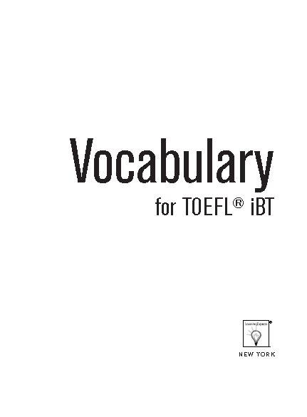 Книга на английском - Vocabulary for the TOEFL iBT - обложка книги скачать бесплатно
