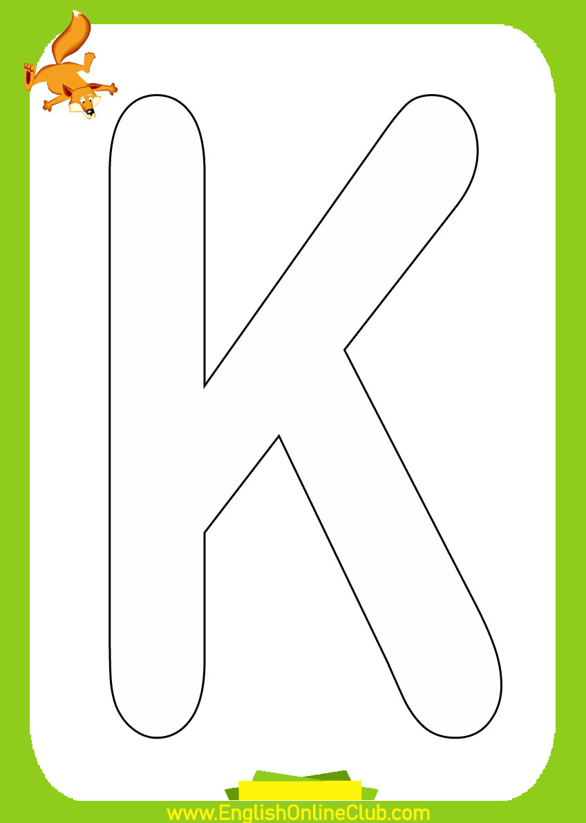 большая согласная буква k для распечатки