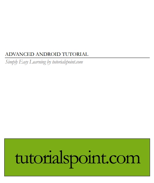 Книга на английском - Android Advanced Tutorial: Simply Easy Learning (Part 2) - обложка книги скачать бесплатно