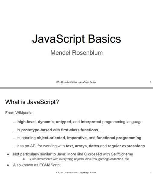 Книга на английском - Web Applications Development, Stanford Lectures: JavaScript Basics - обложка книги скачать бесплатно