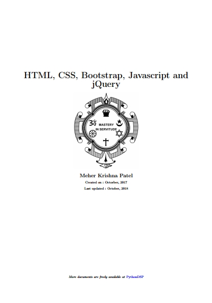 Книга на английском - HTML, CSS, Bootstrap, Javascript and jQuery - обложка книги скачать бесплатно