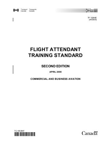 Книга на английском - Commercial and Business Aviation: Flight Attendant Training Standart (Second Edition, Published by Transports Canada) - обложка книги скачать бесплатно